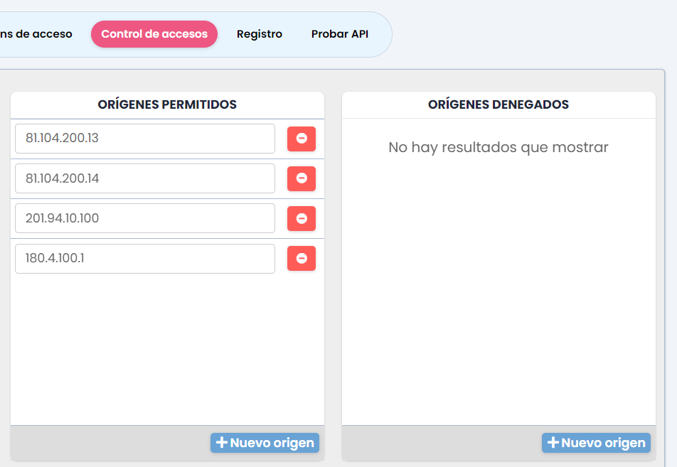 Control de acceso a la API SCORM mediante listas blancas y negras