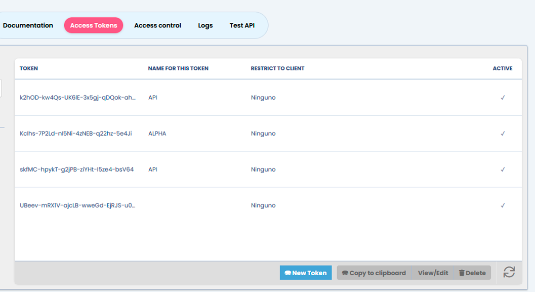 SCORM API access tokens